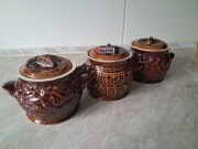 garnki do zapiekania glinowe 3szt