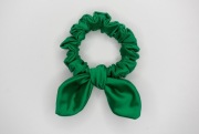 Gumka do włosów scrunchie MINI satyna bawełniana z kokardką