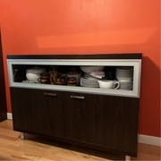 Komoda Red Apple witryna lustrzany blat meble włoskie solidne drewno