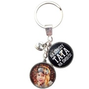 Brelok dla taty ze zdjęciem dziecka dzień taty święta mikołajki mikołaj