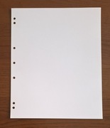 Biała kartonowa przekładka 240 x 297mm, 4-ringowa