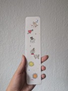 Zakładka do książki Muminki mała Mi motyw bajkowy akwarele ręcznie malowane