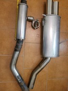 Tlumik środkowy 60mm przelotowy inox nierdzewka BMW e46