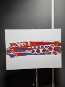 Obraz wykonany techniką fluid art (pouring)