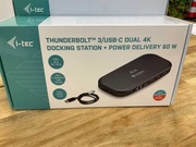 i-tec Thunderbolt 3 / USB-C Dual 4K Dock kabel USB-C-DP PD 60W