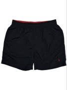 Czarno czerwone krótkie spodenki Polo Ralph Lauren kąpielówki retro M