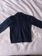 Sweter granatowy ze znaczkiem dinozaura ze stójką 104/110 kod998