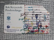 Karta telefoniczna Rok Krzysztofa Pendereckiego