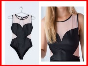 BERSHKA NOWE CZARNE PUDROWE BODY  M L 38 40 