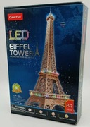 CUBIC FUN Puzzle 3D Wieża Eiffla podświetlenie LED Cubicfun L091h 84 części