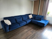 Duży granatowy narożnik modułowy Feniks Lazio, Monolith 77