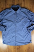 Koszula s.Oliver r. XXL slim fit niebieska dł rękaw bawełniana gładka 