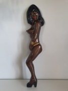 Afrykańska piękność, naga kobieta w stylu vintage, dekoracja ścienna