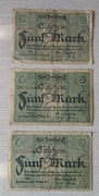 Banknot Niemcy 5 marek 1919 r.