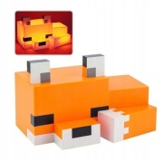 Lampka nocna Minecraft lisek LED 16 cm do pokoju dziecka ładowanie USB