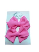 Spinki kokardy handmade fuksja