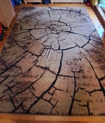 Dywan 400x300 cm brązowo-beżowo-czarny