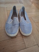 Buty, baletki, baleriny, tenisówki F&F, srebrne, rozmiar 38