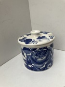 cukiernica PORTMEIRION HARVEST BLUE 1995 jako naczynie do yerba mate niebie