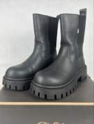 Buffalo Dione Chelsea Mid Botki Sztyblety Czarne 40 Stan BDB