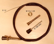 Linka cięgno ssania uniwersalna, elementy metalowe, gałka, komplet, 2 m