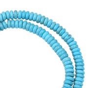 Turkus oponka 2x6 mm., sznur 12,5 cm.