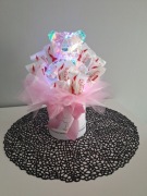 Box na Pierwszą Komunie Świętą z misiem świecącym i Raffaello 