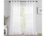 Zasłony transparentne Deconovo 260x140 cm białe 2 szt.