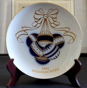 KPM Berlin. Kolekcjonerski świąteczny talerz. 1991.