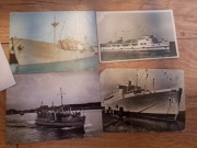 4 stare kartki pocztowe statki morze likwidacja kolekcji