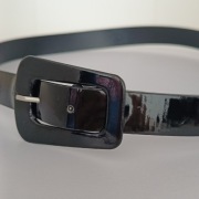 **PASEK lakierowany CZARNY do sukienki 92 x 2,5 cm