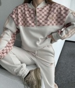 Piękny dres damski Adidas Gucci rozmiar L/XL śmietanka 