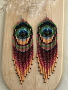 Kolczyki z japońskich koralików.