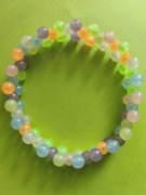 Świecąca w ciemności bransoletka krzyżową kolorowa Handmade 