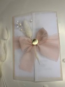 Zaproszenia Komunijne* Pierwsza Komunia Święta *jasny róż *