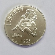 1995 P 1$ USA WOJNA  SECESYJNA Ag MATT