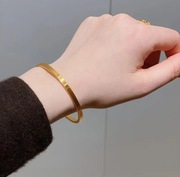 Nowa bransoletka bangla stal chirurgiczna 18 K