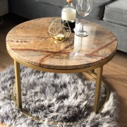 Stolik kawowy FOREST kamienny - ręcznie robiony 