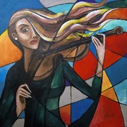 Obraz akrylowy Karolina Klemba 60x60 MELODIA DLA CIEBIE..