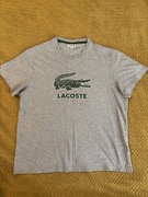 Koszulka Lacoste XL L szara bluzka t-shirt siwa logo nadruk 