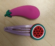 Zestaw spinek bakłażan i arbuz