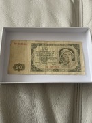 Stary banknot 50 złotych zł 1948 seria DP