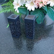 Znicz solarny lampion LED na grób do ogrodu domu bez baterii