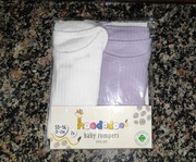 Body dwupak białe fioletowe bawełna Hoodadoo 50 56 unisex