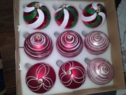 BOMBKI CHOINKOWE - zestaw ręcznie malowanych bombek 10 cm 