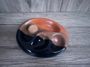 Ceramiczna popielnica fajkowa na 2 fajki, korek - produkt niemiecki