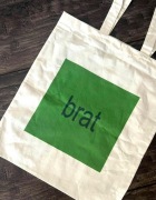 Torba bawełniana torebka tote bag cotton bawełna beżowa beige charli xcx 