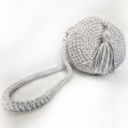 Torebka wypukłe koło, kolor jasnoszary melanż