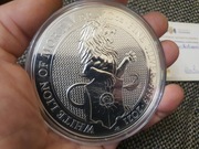 Biały Lew Montimerów. 10 Funtów 2021. Srebro 999.9, 10 oz, 10 uncji