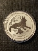 Srebrna Moneta Year Of The Dog 2018 1oz 999,9
